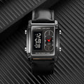 Original Skmei 1868 Boys New Style Design Famous Watch Digital Analog Mens Wrist Watches for Men Luxury Watch - Without Box - Black With Golden Case