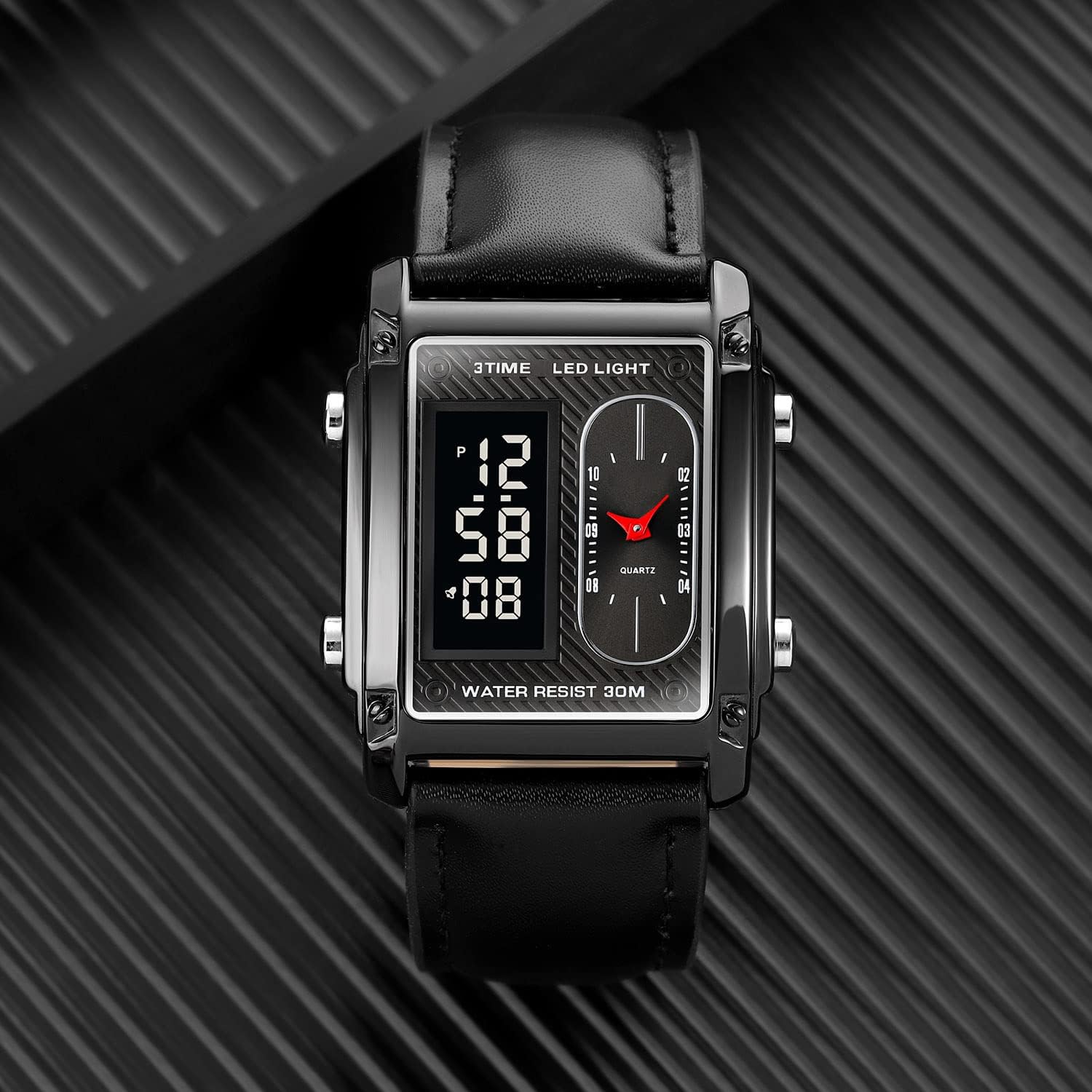 Original Skmei 1868 Boys New Style Design Famous Watch Digital Analog Mens Wrist Watches for Men Luxury Watch - Without Box - Black With Golden Case