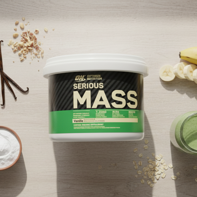 Optimum Nutrition Serious Mass Vanilla – High-Calorie Weight Gainer With 1250 Calories, 50g Protein, 252g Carbs & Added 3g Creatine for Muscle Growth (300g