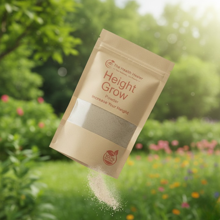The Health Healer Height Grow Powder - Herbal Product Designed For Nutrition And Dietary Wellness Routine - 100g