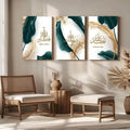 Set of 3 wall art sticky wooden canvas frames for home decore / sticky phototiles