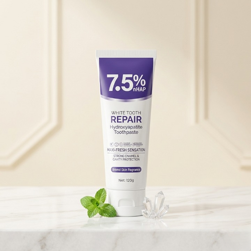7.5% nHAP White Tooth Repair Hydroxyapatite Toothpaste – Advanced Enamel Whitening & Stain Reduction (120g)