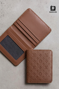 Designer Monogram Leather Wallet – Biege