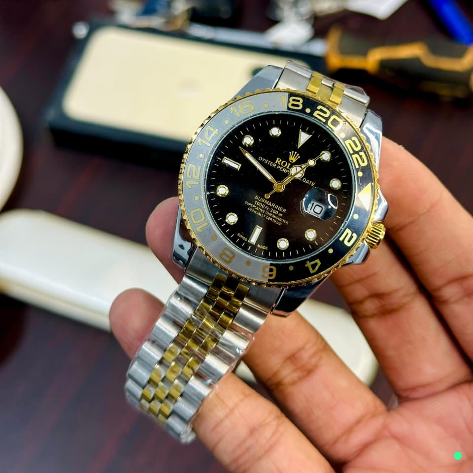 Rolex Watch Elegant Design Luxury Timepiece With Stylish Appearance And Reliable Performance For Everyday Wear - Golden Silver Rs 2,745